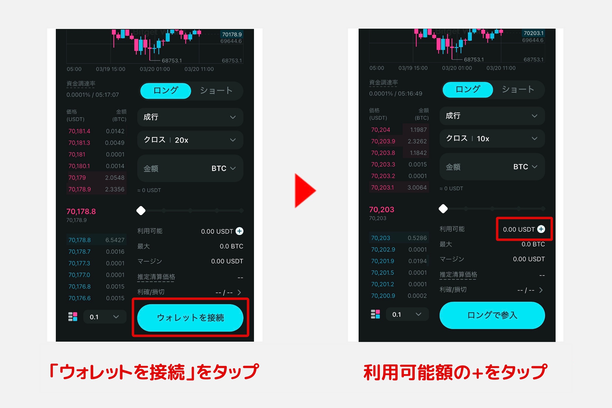 Bitget Wallet「先物取引2」 