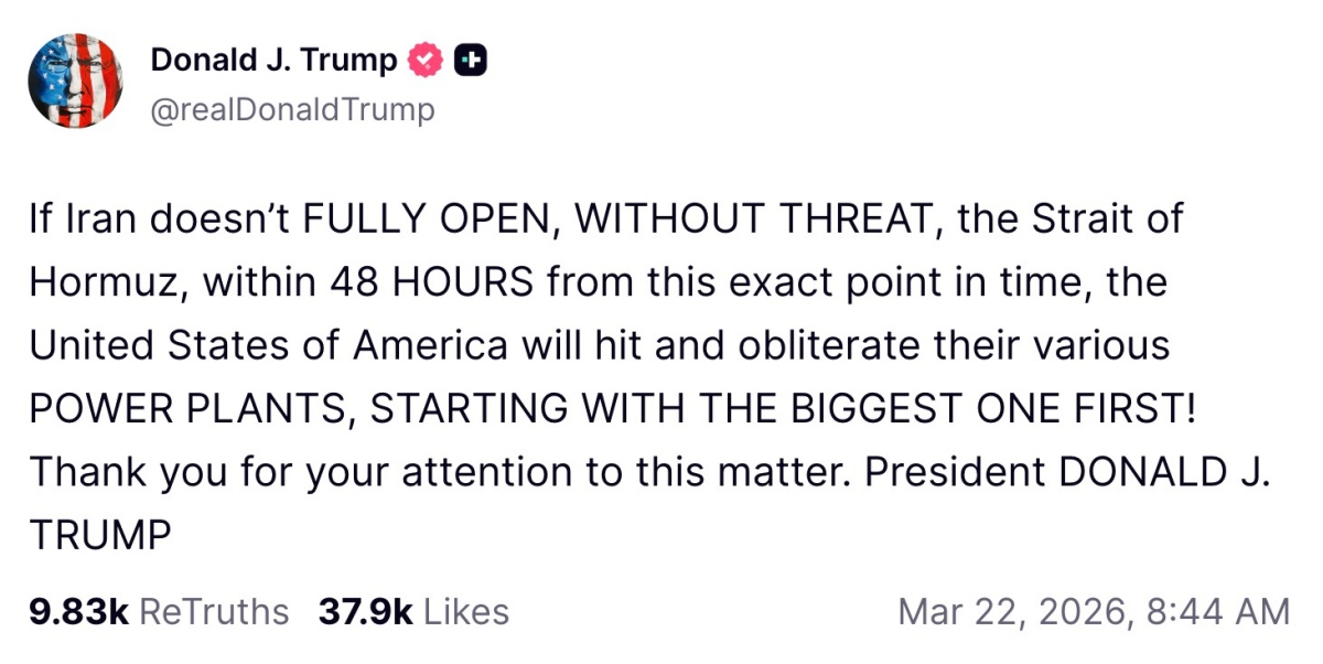 トランプ米大統領の投稿