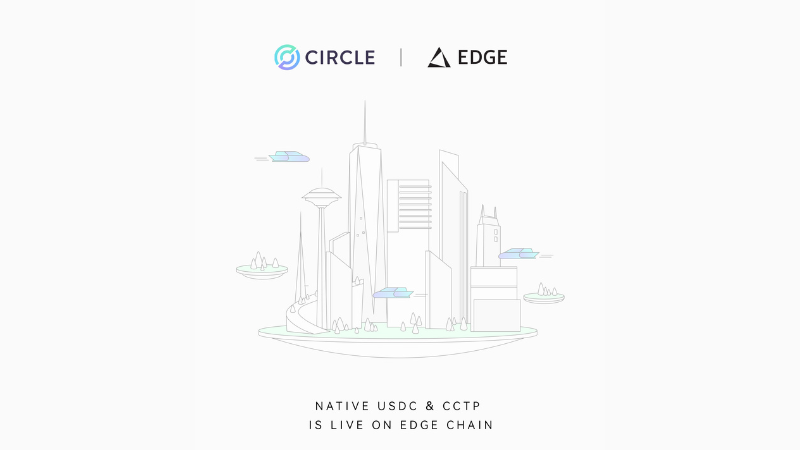 edgeXのエッジチェーン、ネイティブUSDCとCCTPが正式稼働──機関向け決済基盤が整う
