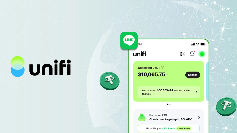 LINE NEXT「Unifi」正式ローンチ──LINEでUSDT利息最大年率8%