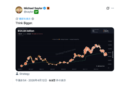 セイラー氏がビットコイン買い増しを示唆──含み損約5,800億円