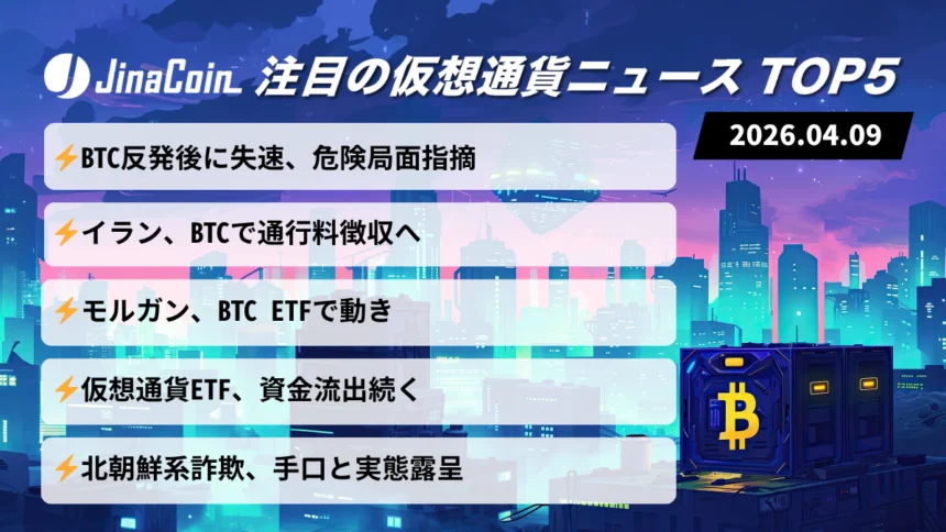 【今日の仮想通貨ニュース】ビットコイン上値重い展開｜ETF資金動向と地政学リスク交錯