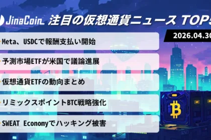 【今日の仮想通貨ニュース】メタUSDC導入とETF拡大｜市場は全面安で調整継続　2026/04/30
