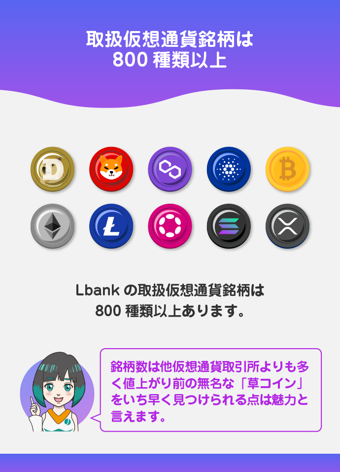 取り扱い仮想通貨銘柄