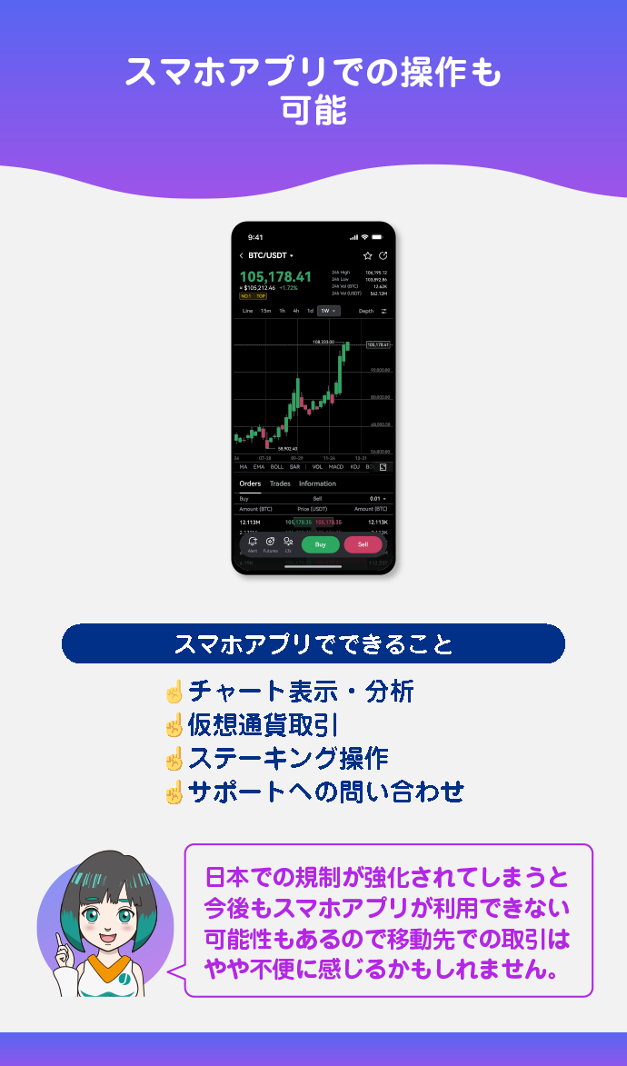 スマホアプリが使いやすい