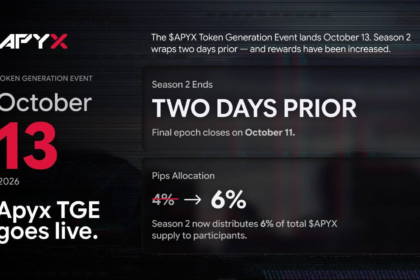 DeFiプロトコルApyx、10月13日にTGEとエアドロップ実施──VC無しで供給量の11%をコミュニティに直接配布