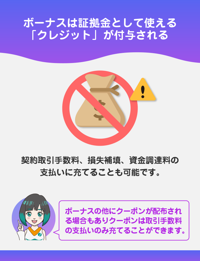 ボーナス自体の出金はできない