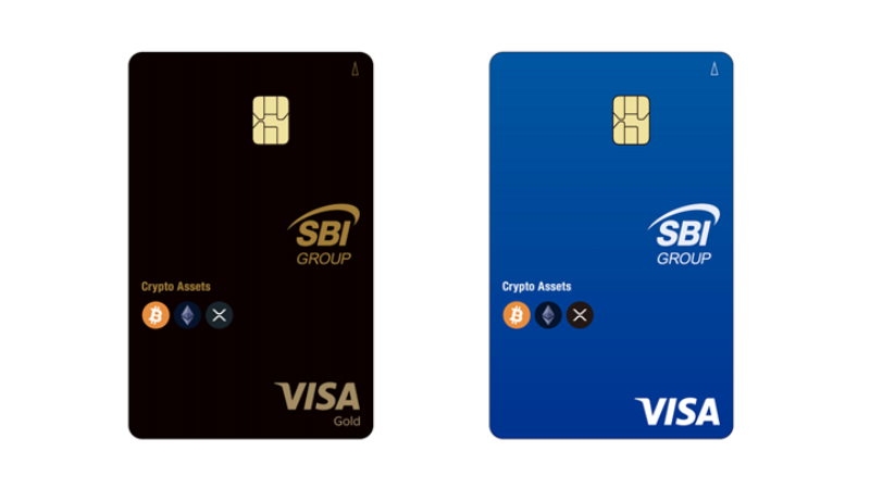 SBIとVisaが仮想通貨クレカ発行──BTC・ETH・XRPが自動で貯まる