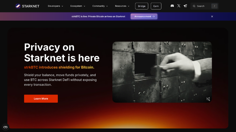 イーサリアムL2「スタークネット」、プライバシー機能付きビットコイン「strkBTC」を提供開始