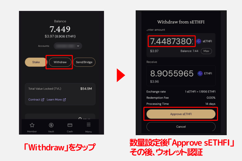 ether.fi「ETHFIのステーキング4」