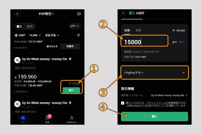 BingX そのほかの入金「P2P04」