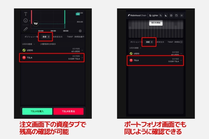 Lighter「Robinhood Chain版のスポット取引4」