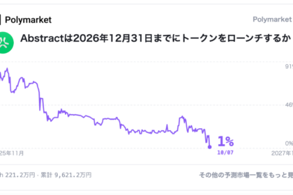 イーサリアムL2「Abstract」終了へ──トークン発行確率は85％から1.4％に