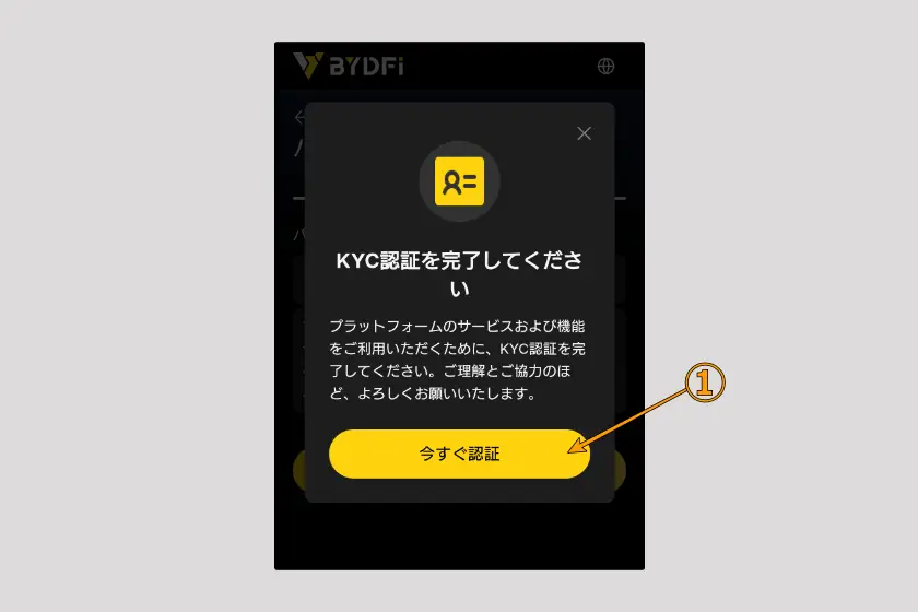 BYDFi　KYC01