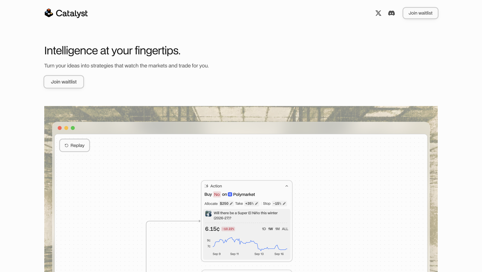 Catalyst公式サイトのデモ画面
