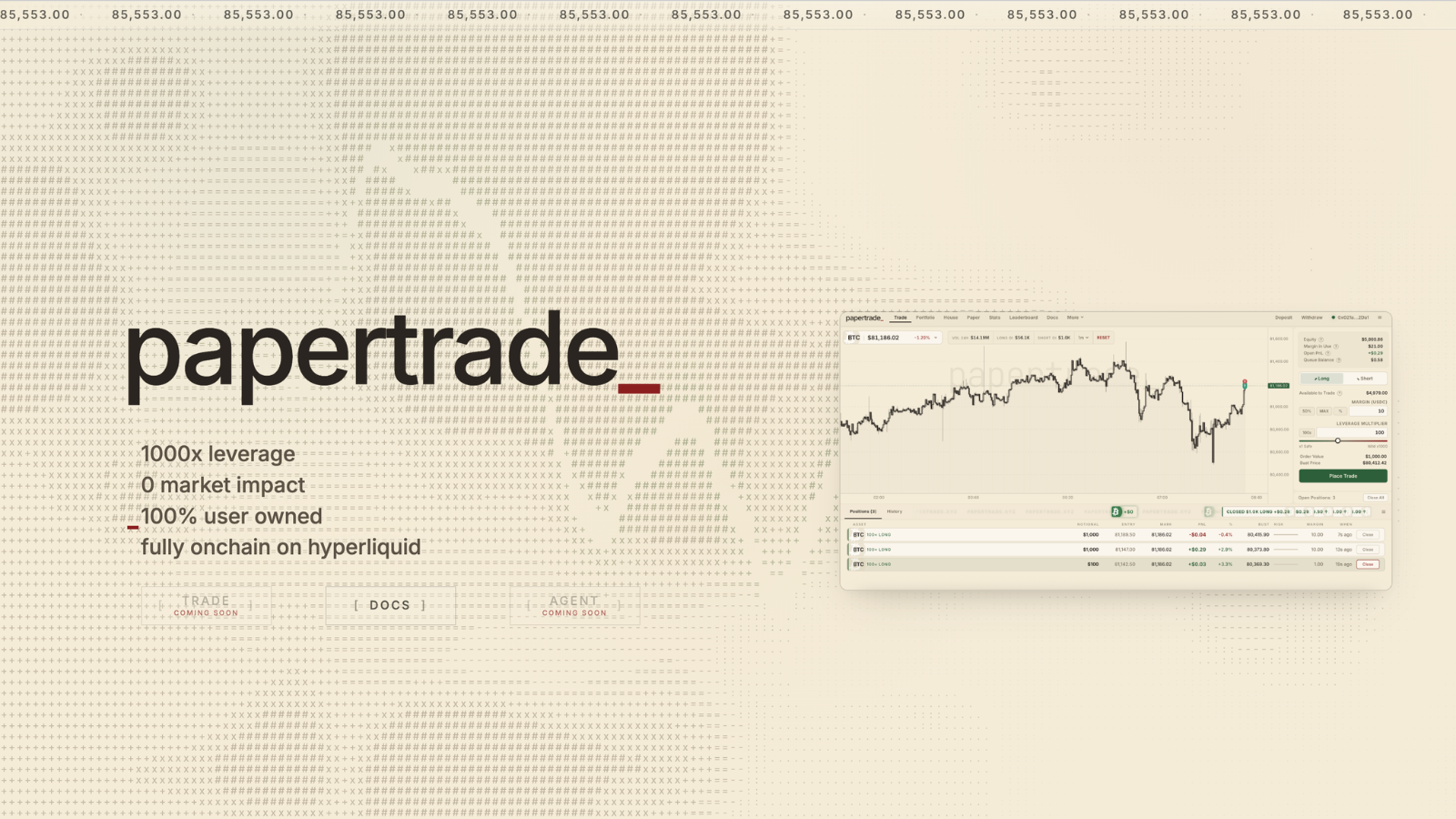 負けるとトークンがもらえる先物DEX「Papertrade」、ハイパーリキッド上で10日開始